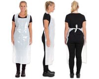 De_tablier a bavette en ldpe, 35 microns, blanc
