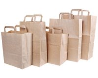 Sac en papier, 220 x 110 x 360 mm, brun