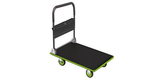 Plattformwagen aus Stahl, Tragfähigkeit: 150 kg, schwarz/