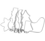 Emporte-pièce Noël, set de 5, acier inoxydable