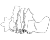 De_emporte-piece noel, set de 5, acier inoxydable