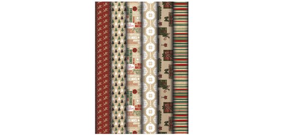 Kraft brun 60g, 2x0,7m 60rlx Ass. Noël - Assortiment