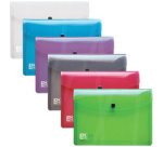 Pochettes de rangement à pression Oxford Hawaï 18 x 25,5 cm couleurs assorties