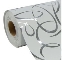 Papier cadeau 'Arabesque argent', en rouleau
