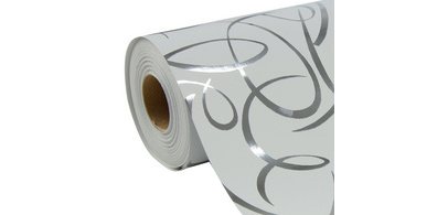 'Arabesque Silver' wrapping paper, in roll
