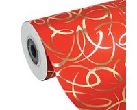 Geschenkpapier premium 80g, rolle 50x0,70m, rote arabesken - rot