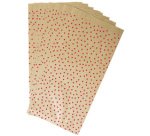 Sachet de 50 pochettes kraft, 16x30+5cm, coeurs - Or