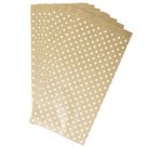 Sachet de 50 pochettes kraft, 16x30+5cm, coeurs - Or