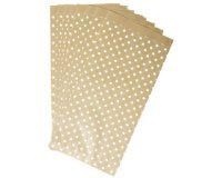 Sach. x50 poch. kraft,15x31+6cm, étoiles - Kraft