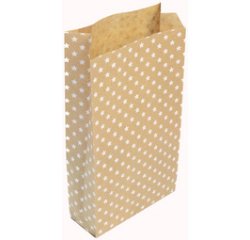 Sach. x50 poch. kraft, 21x37+7cm,pois - Kraft