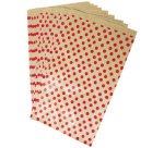 Sachet de 50 pochettes kraft, 16x30+5cm, coeurs - Or