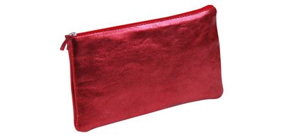 CUIRISÉ - Trousse plate 11x22 cm - Rouge