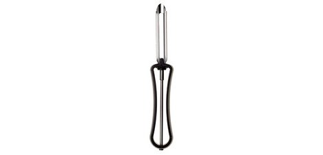 Economical peeler, swivel blades, black/steel