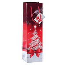 Geschenktas Kerstmis voor fles 'Sparkling Tree'