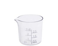 Bol mesureur, 0,3 litre, transparent