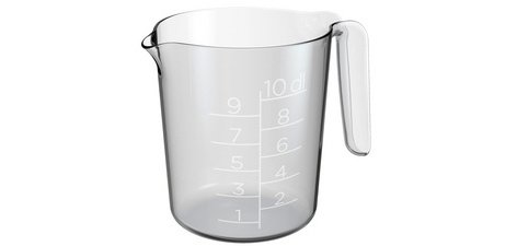 Bol mesureur, 1,0 litre, transparent