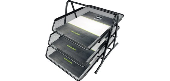 Set de corbeilles à courrier 'the bridge network' noir