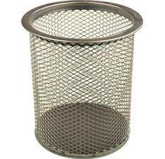 Potloodhouder 'the round network' - zilver