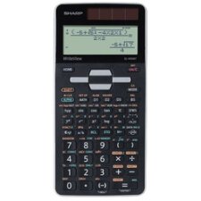 SHARP Calculatrice scolaire EL-W506T-GY, couleur: noir/gris