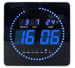 Unilux Flo LED Wall Clock 28x28cm black