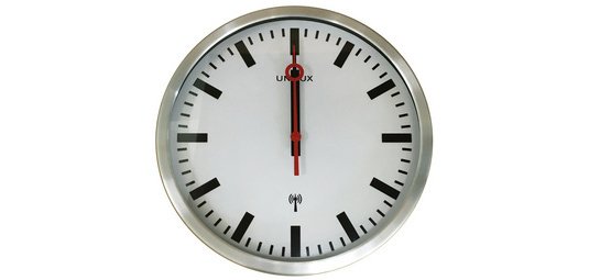 Wandklok radiogestuurd STATION zilver