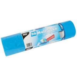 Sac poubelle HDPE, 120 litres, bleu