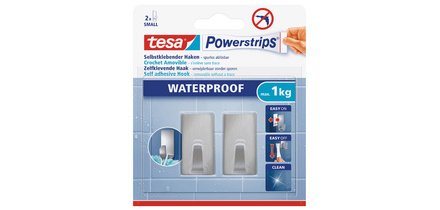 Powerstrips Crochet ZOOM WATERPROOF Large, métal