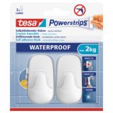 Powerstrips Crochet WATERPROOF Large, plastique, blanc
