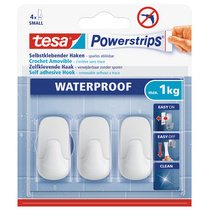 Powerstrips Crochet WATERPROOF Small, plastique, blanc