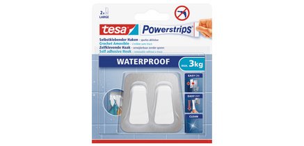 Powerstrips Duo-Haken WASSERDICHT, Metall/Kunststoff
