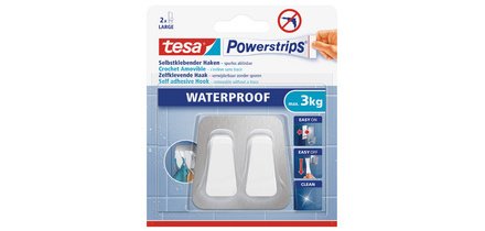 Powerstrips Crochet Duo WATERPROOF, métal/plastique