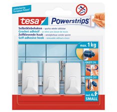 Haakje Powerstrips, small, rechthoekig, wit