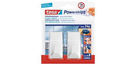 Powerstrips Crochet LARGE rectangle, blanc