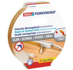 Powerbond Adhésif de montage, étroit, blanc