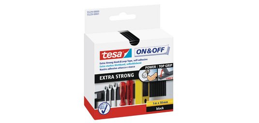 On & Off Bande auto-agrippante Extra Strong, noir