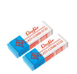 Gomme en plastique PLAST COMBI, carte blister de 2