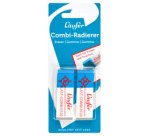 Gomme en plastique PLAST COMBI, carte blister de 2