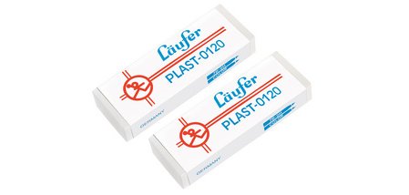 Gomme en plastique PLAST-0120, carte blister de 2