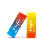 Gomme en plastique PLAST COLOR, carte blister de 2