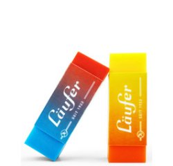 Gomme en plastique PLAST COLOR, carte blister de 2