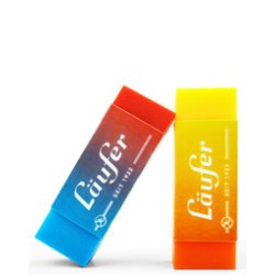 Gomme en plastique PLAST COLOR, carte blister de 2