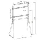 Support pour téléviseur, 124,46 - 177,80 cm, noir