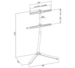 Support pour téléviseur, 124,46 - 177,80 cm