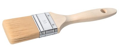 Pinceau plat, soie naturelle claire, épaisseur 9