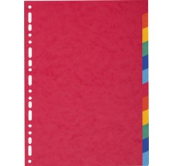 Intercalaires en carton, A4, 12 touches, promo 1+1