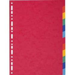 Intercalaires en carton, A4, 12 touches, promo 1+1