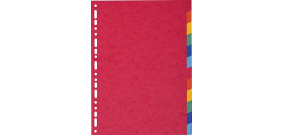 Intercalaires en carton, A4, 12 touches, promo 1+1