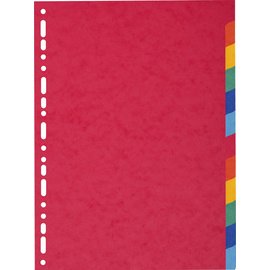 Intercalaires en carton, A4, 12 touches, promo 1+1
