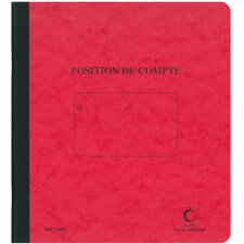 Cahier piqué 'Position de compte', 210 x 190 mm