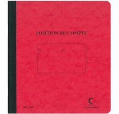 Cahier piqué 'Position de compte', 210 x 190 mm